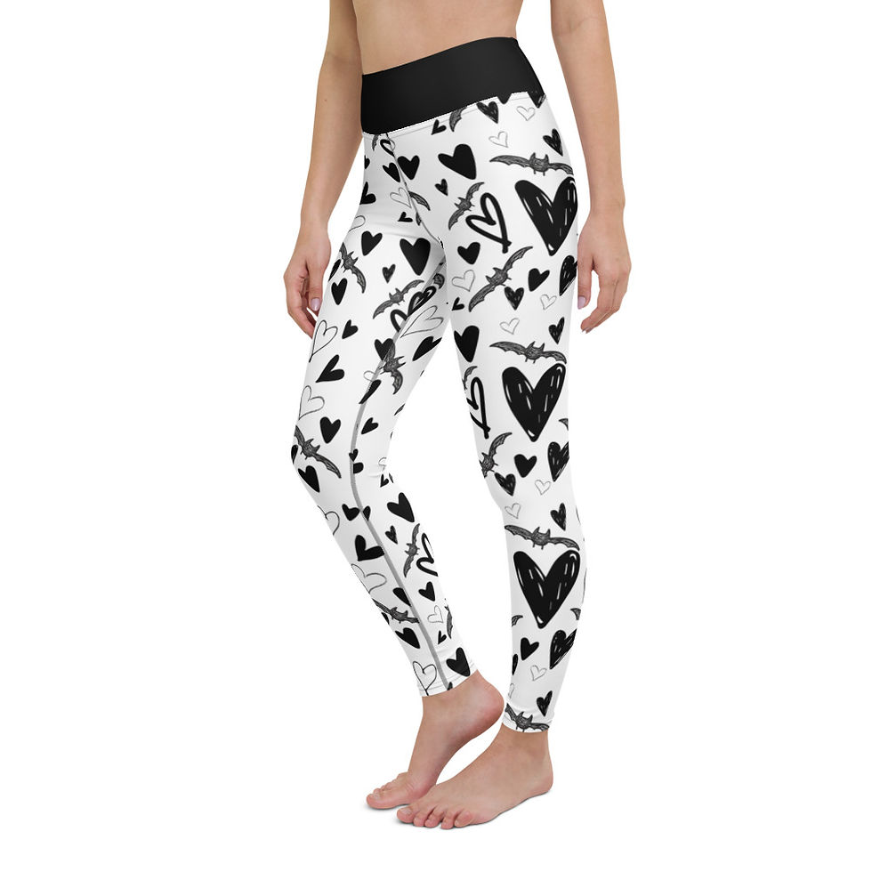 Thumbnail: Black Heart Batty Leggings