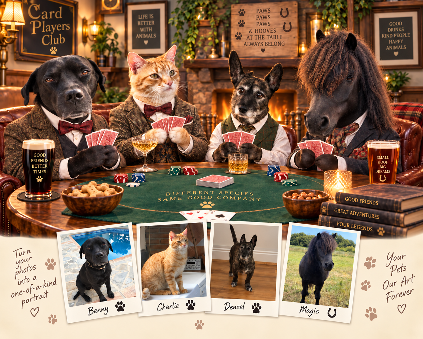 Personalised Paw's and Hooves Portrait