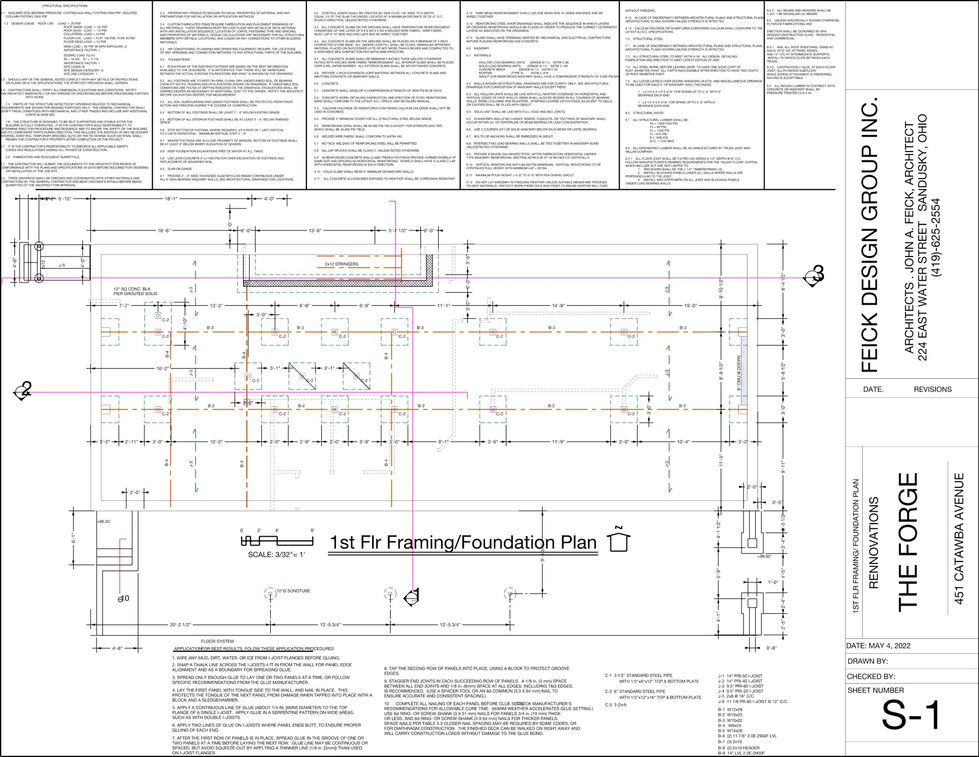 forge framing/ foundation plan