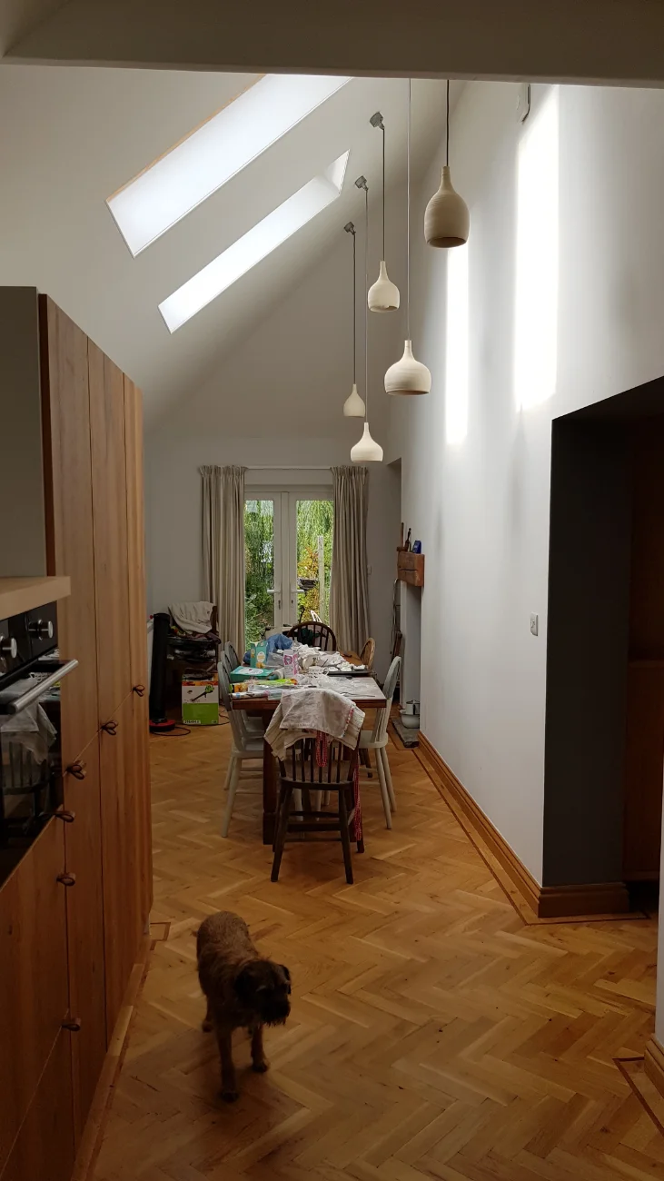 Green Belt House Extension.
Extension which with some internal changes produced a light and spacious home. 
