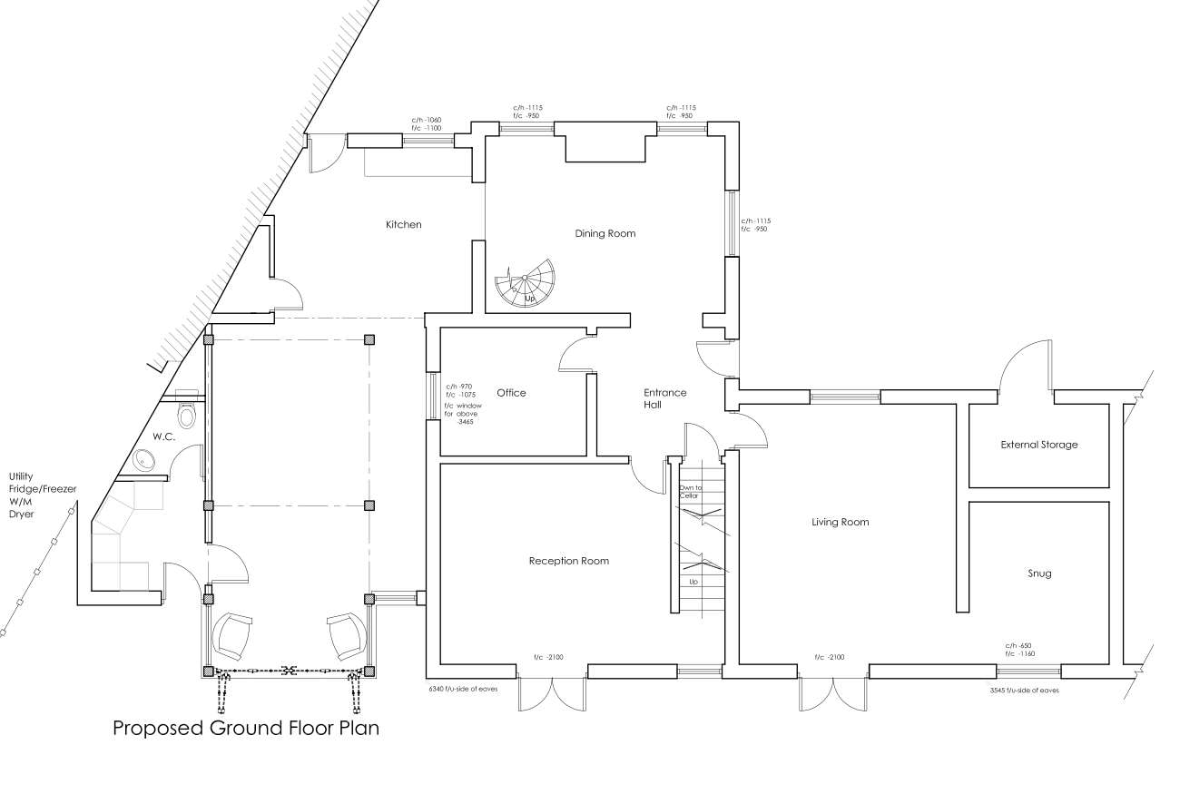 Oak Framed House Extension.
Oak Framed House Extension to a farmhouse in the Peak District