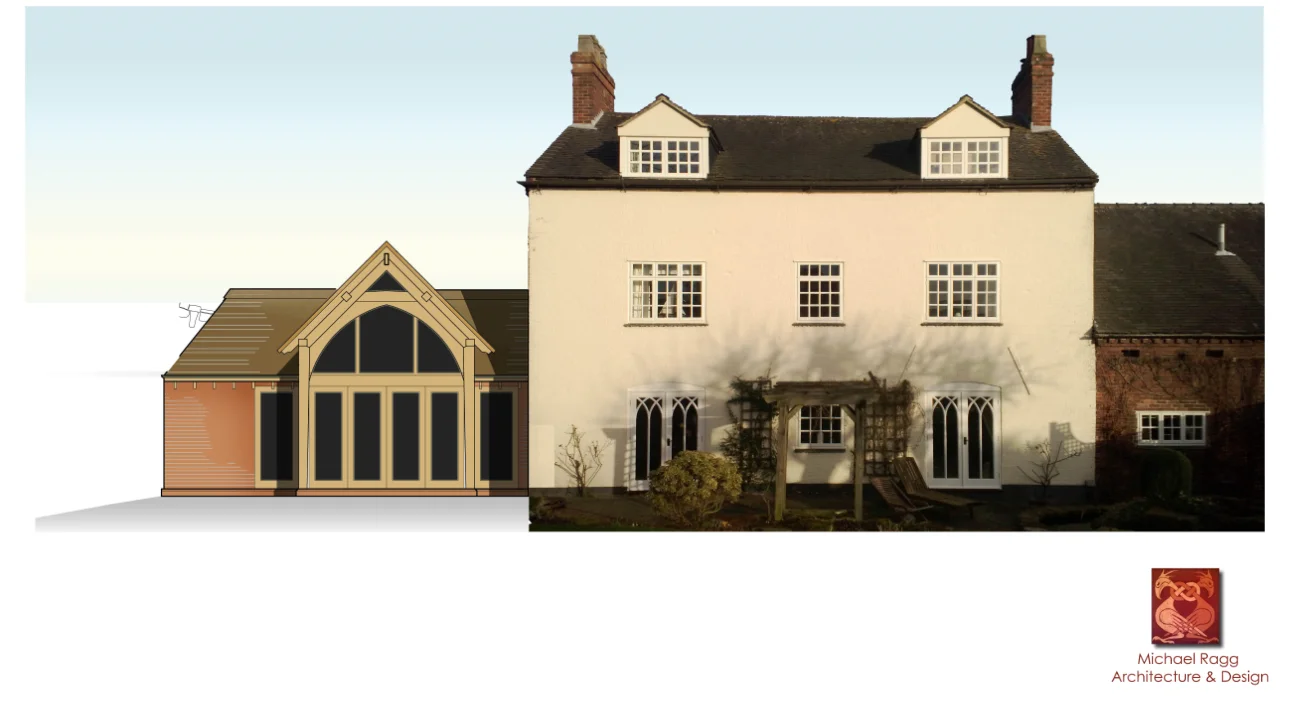 Oak Framed House Extension.
Oak Framed House Extension to a farmhouse in the Peak District