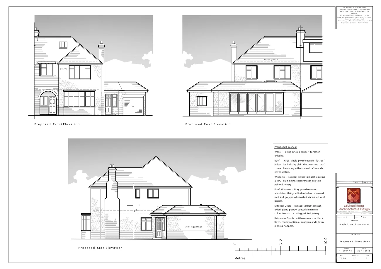 House extended out and upwards in York.
1930s house in York with rear and side extensions with a loft conversion.