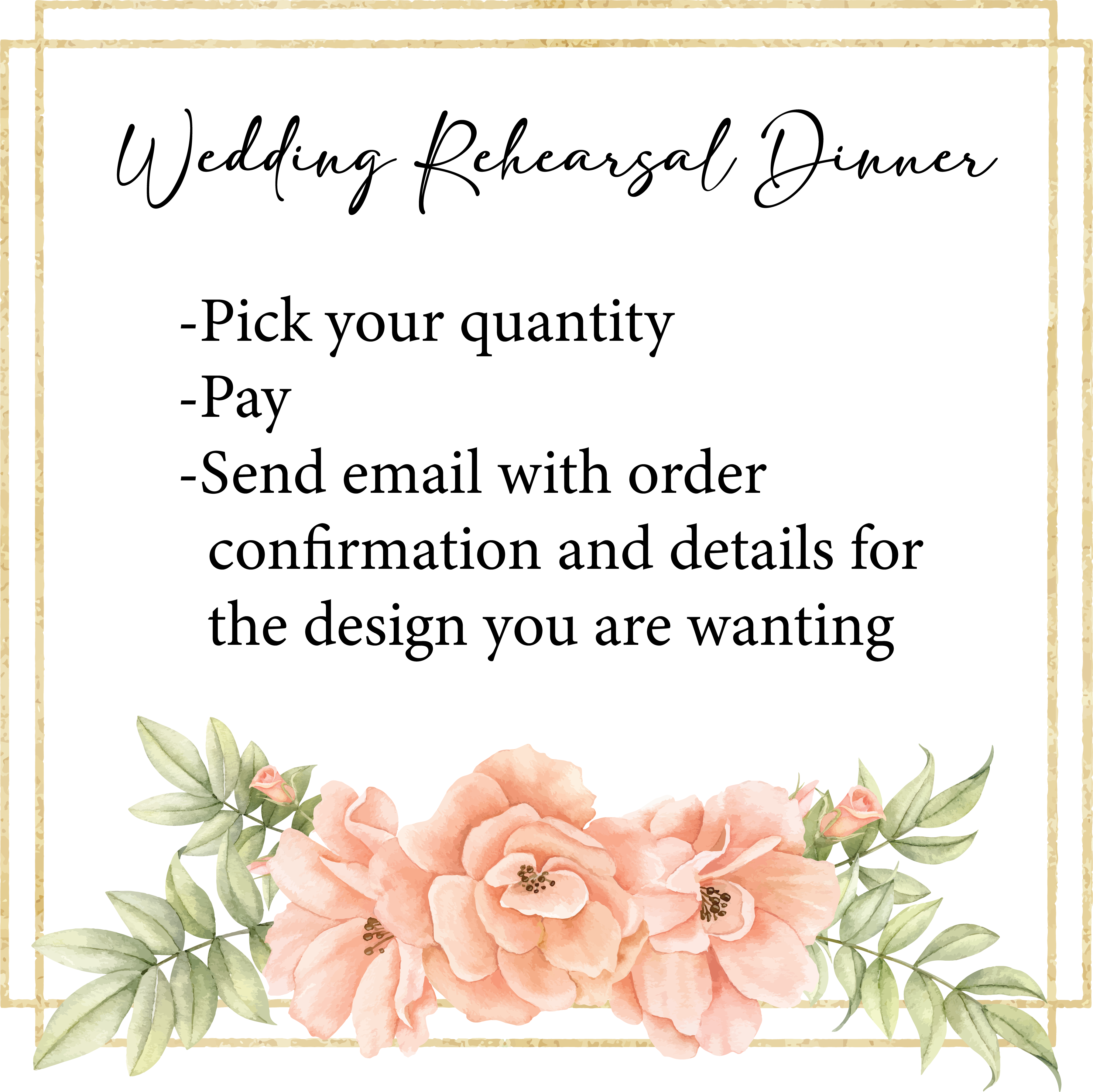 Wedding Rehearsal Dinner Invitation