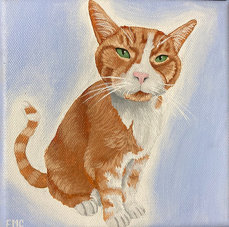 Cat pet portrait commission