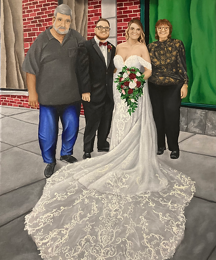 Wedding memorial painting of later grandfather