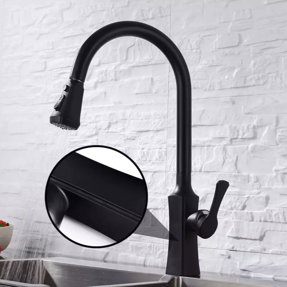 ברז מטבח כפרי שחור