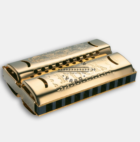 管楽器・吹奏楽器 Hohner Double Puck Harmonica The Double Puck Harmonica - Hammacher Schlemmer