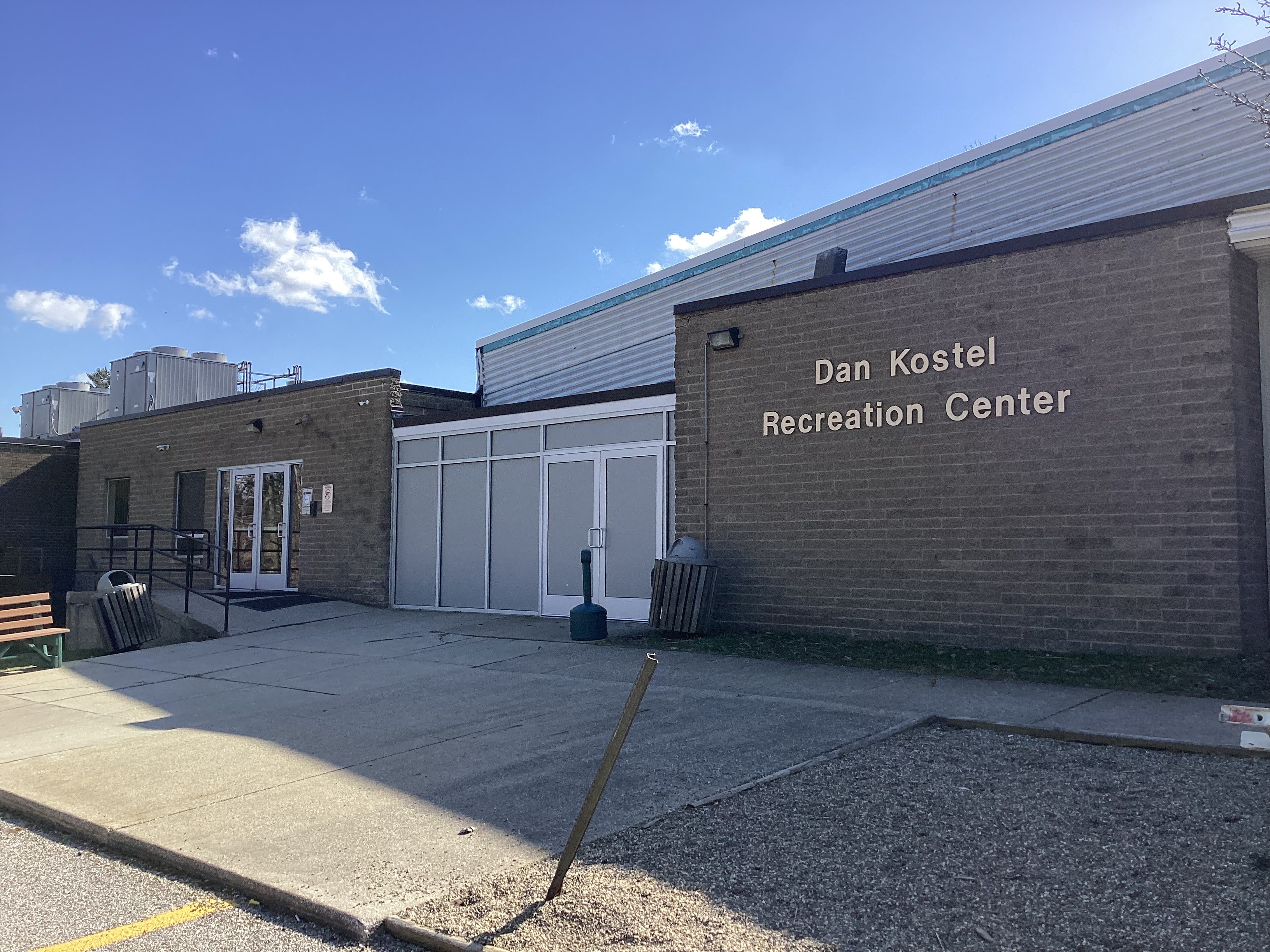 Mechanical equipment at the Garfield Heights ice rink project