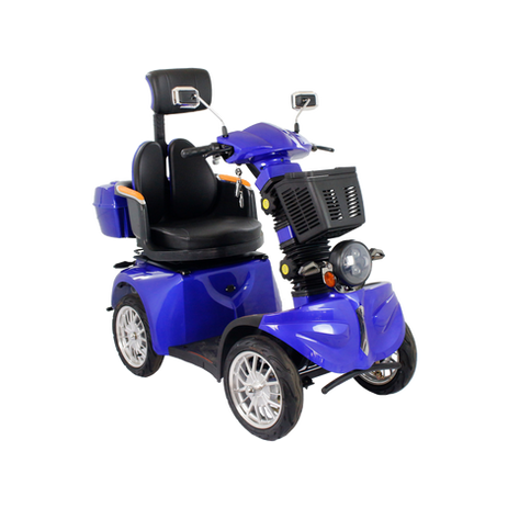 Royal blue 4 wheel scooter
