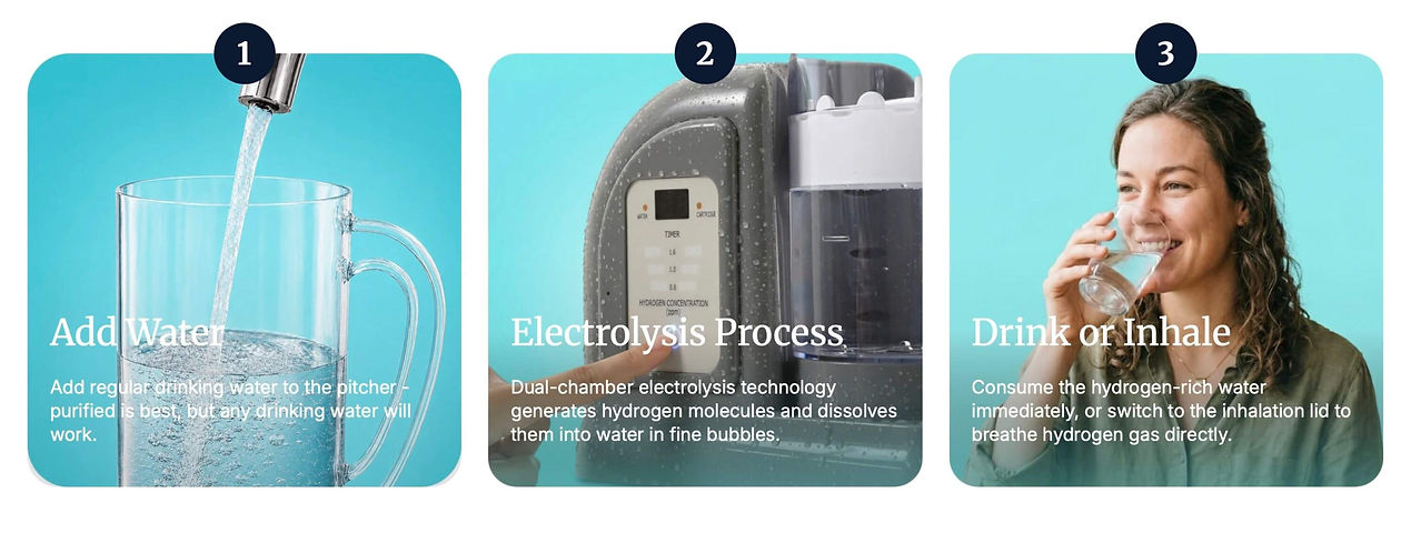 Holy Hydrogen's Lourdes Hydrofix Premium Edition is a clinical hydrogen water and gas inhalation machine.
Engineered and hand-built in Japan.