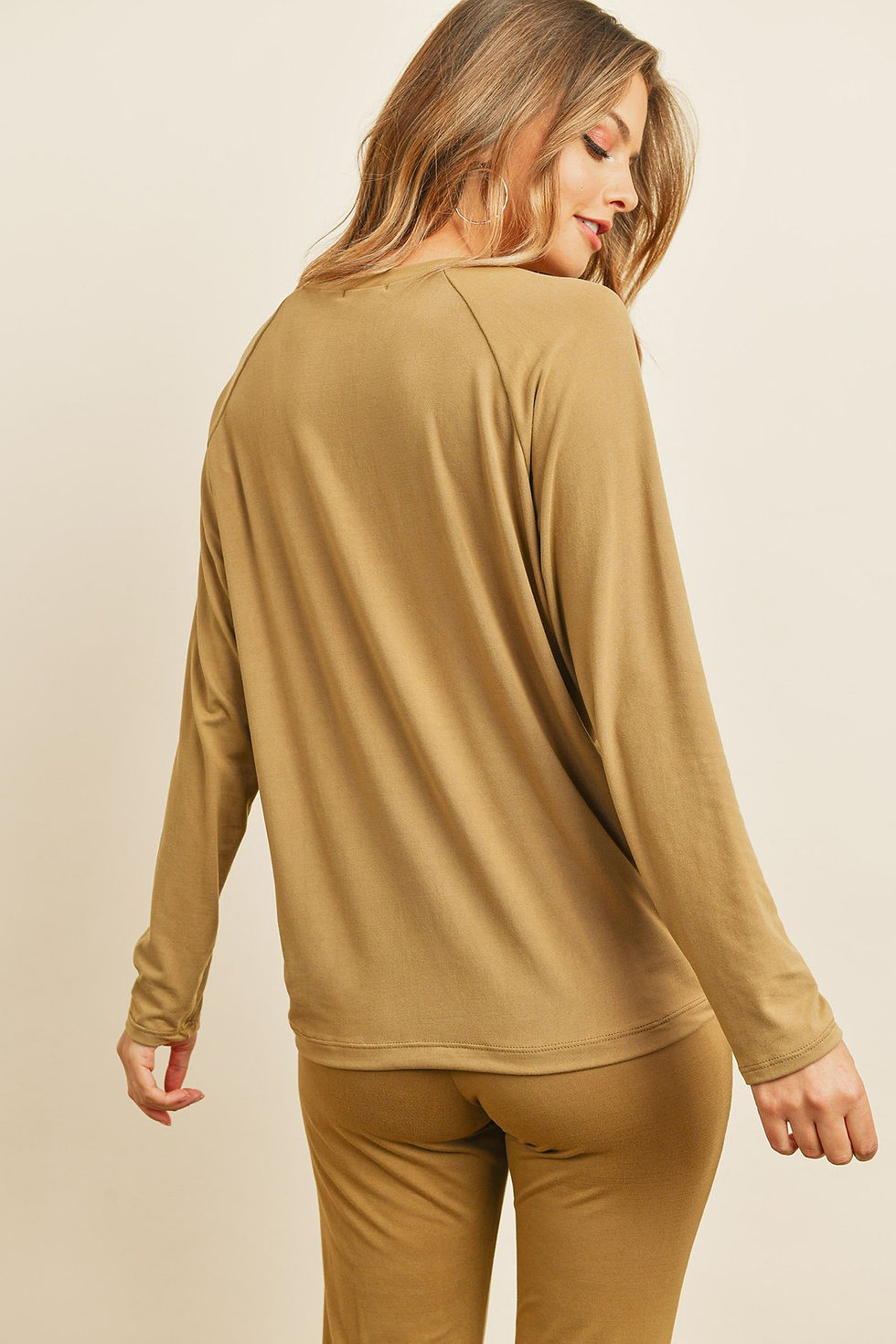Miniatura: Solid Brushed Top and Jogger Set With Self Tie