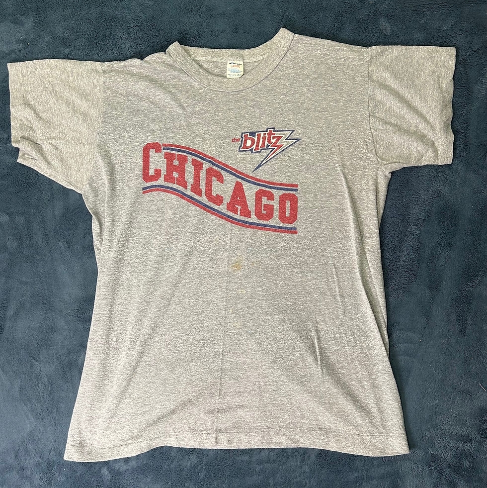 The Chicago Blitz played two seasons in the USFL. Chicagoan Marv Levy coached the Blitz (with former Bear Vince Evans at QB) in 1984 — after coaching the Chiefs and before coaching the Bills. 
