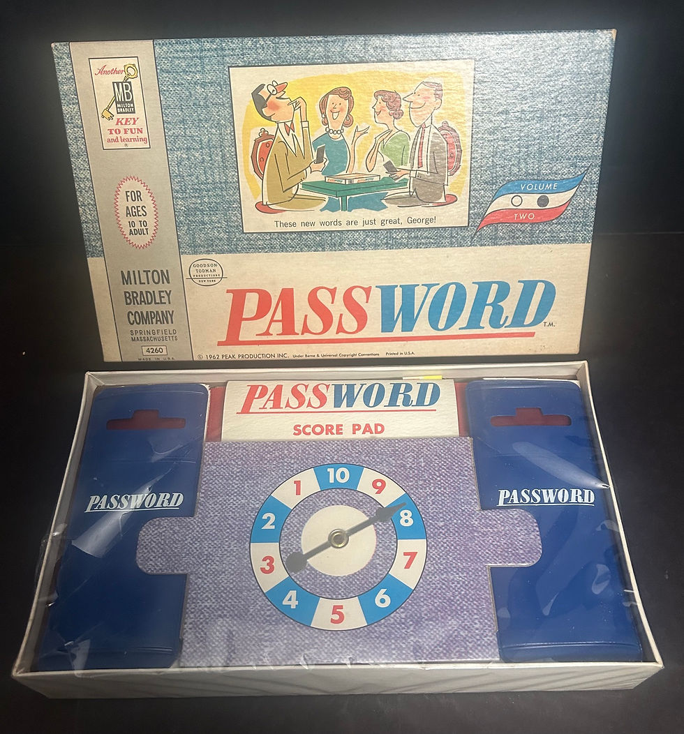 Password with Allen Luden was another classic TV game show in the '60s. 