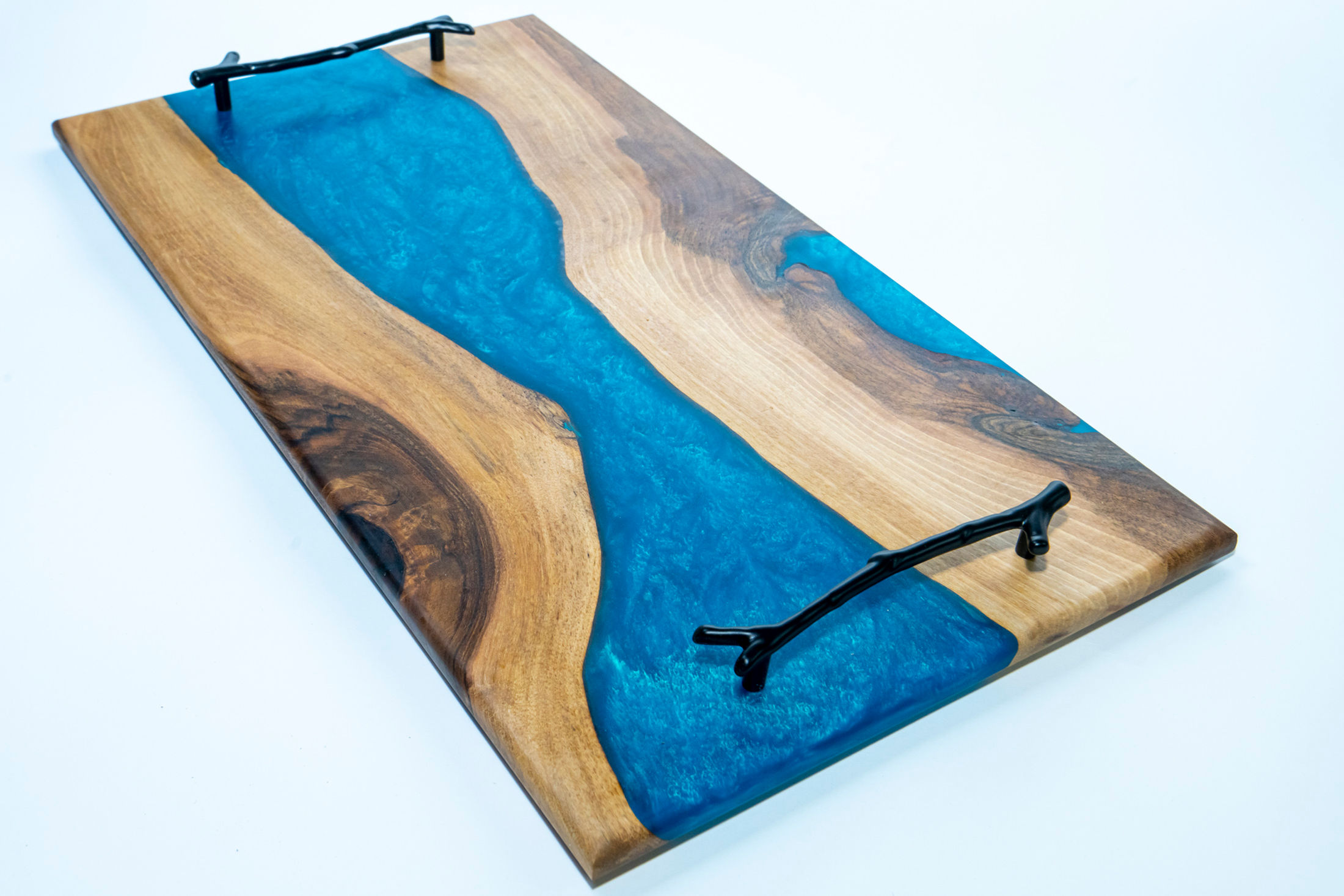 Plateau de service en noyer