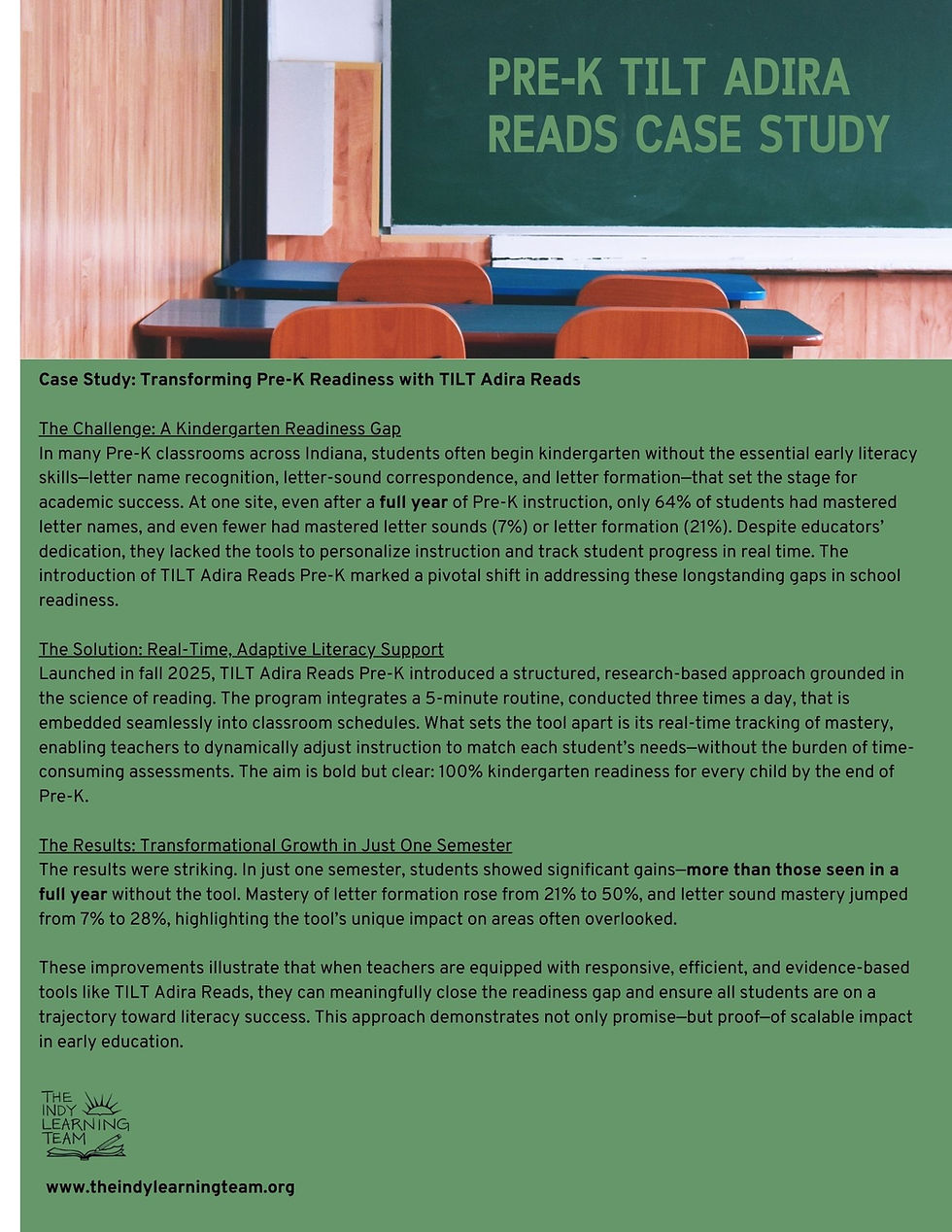 Case Study: Transforming Pre-K Readiness with TILT Adira Reads