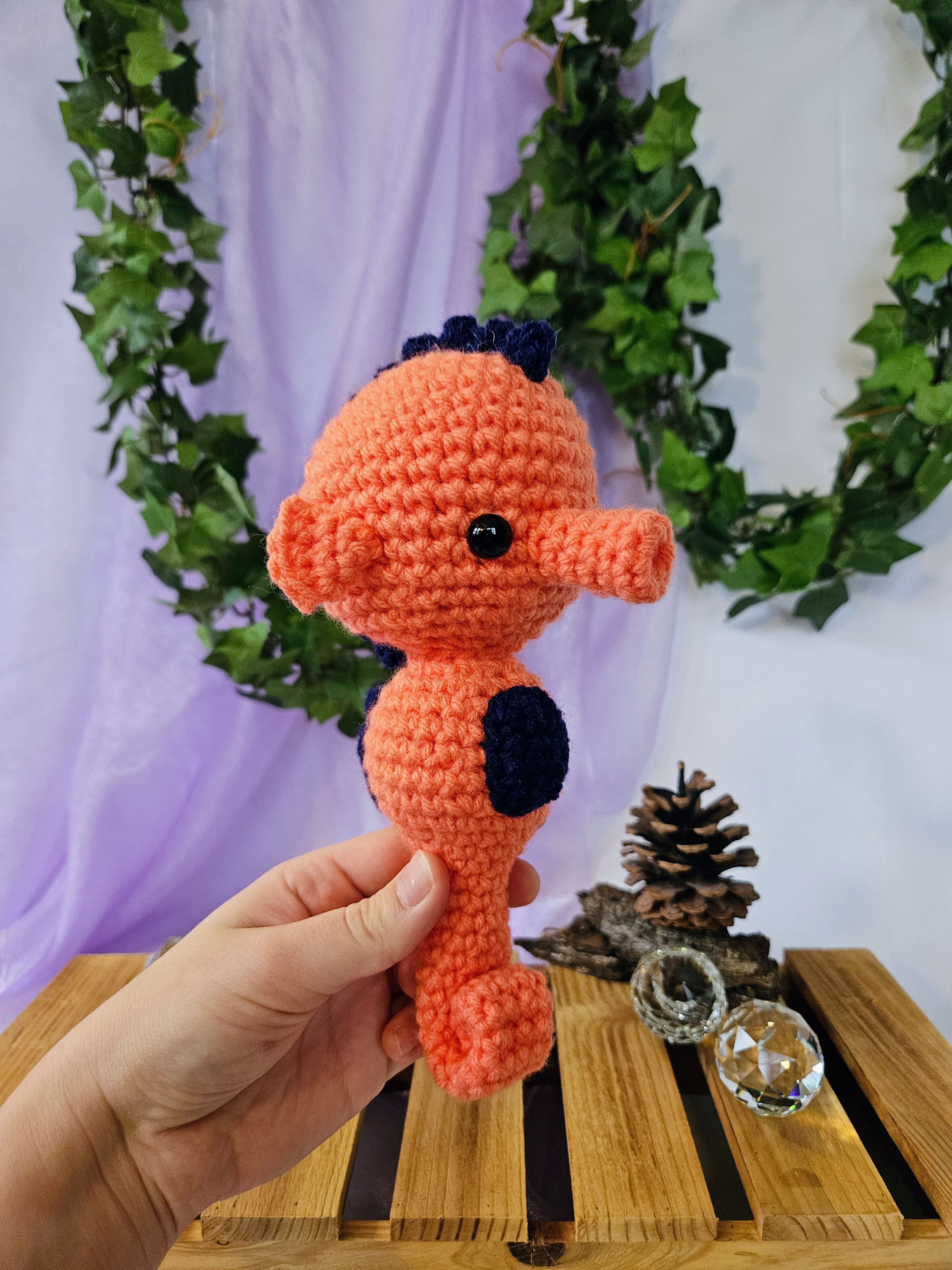 Seahorse - crochet stuffed animal
