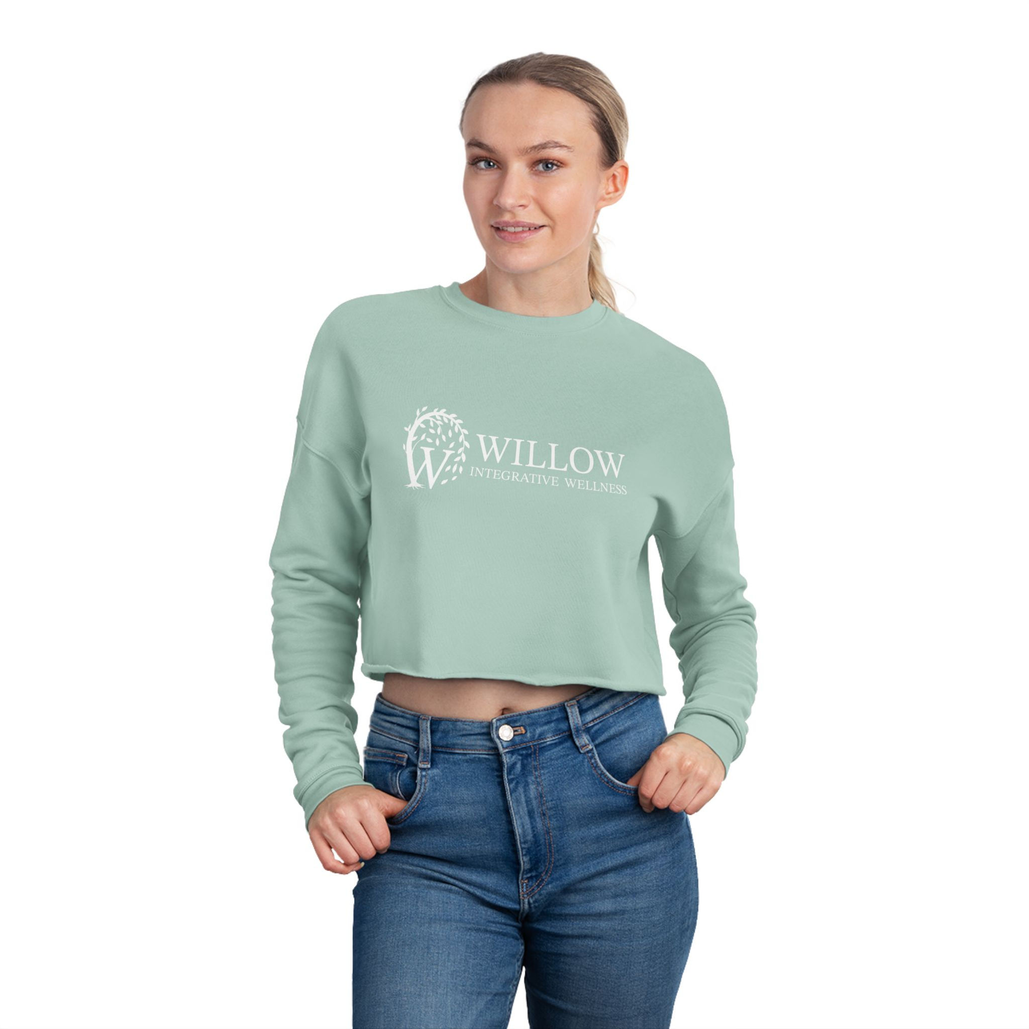 WIW Women's Cropped Crewneck Sweatshirt
