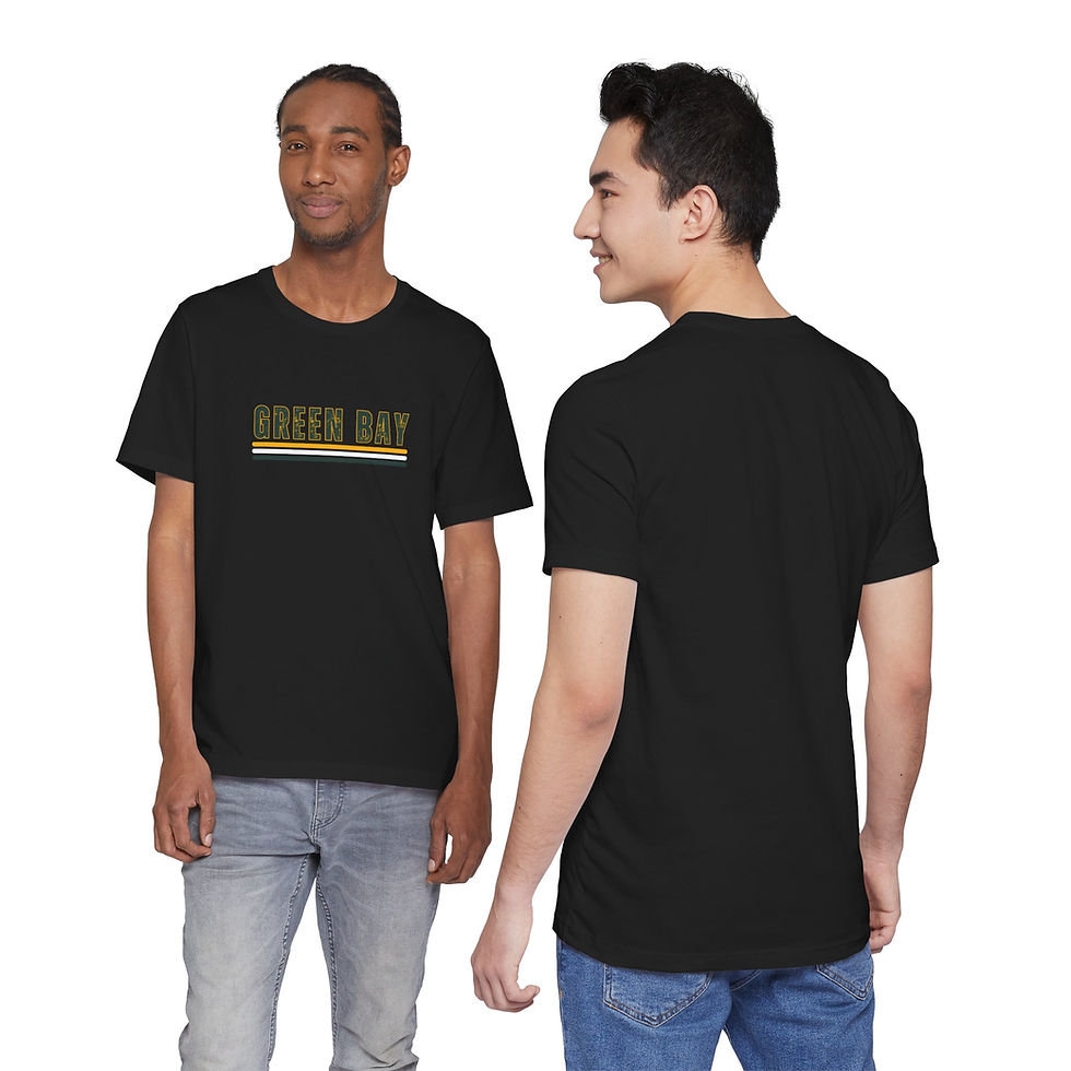 Thumbnail: Green Bay Football Unisex Black Short Sleeve T-Shirt