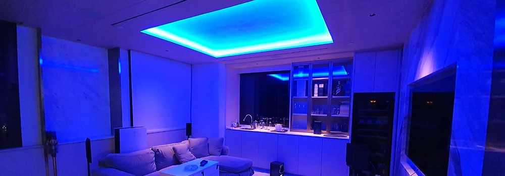 smart lights. led lights. colourful lights. living room lights.
