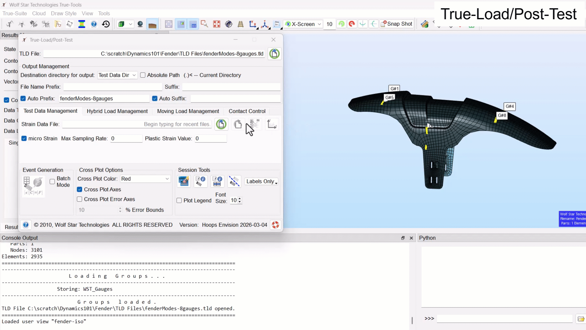 load reconstruction workflow