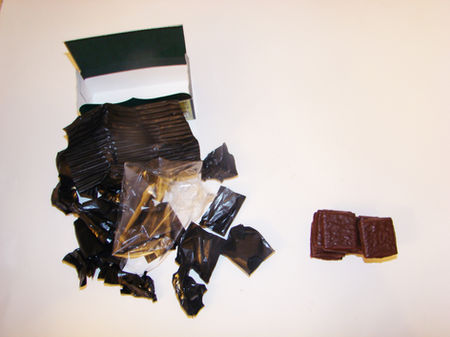 Vergleich Produkt zu Lebensmittel: 1 Teil Lebensmittel, 7 Teile Verpackung