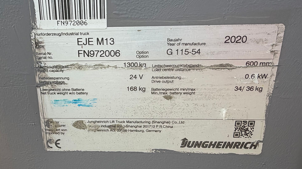 Thumbnail: Jungheinrich EJE M13 Compacte Palletwagen (2020)