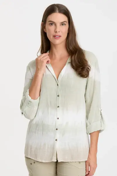 Wearables Porter Blouse in Caravel Wash Meadow