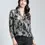 Thumbnail: APNY Painterly Leaves Print Crossover Top