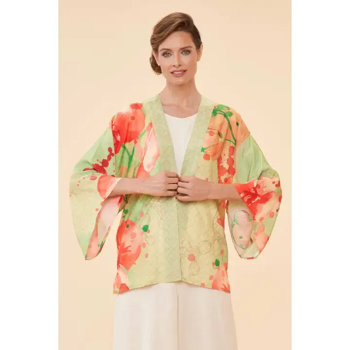 Powder Design Watercolour Orchids Kimono Jacket