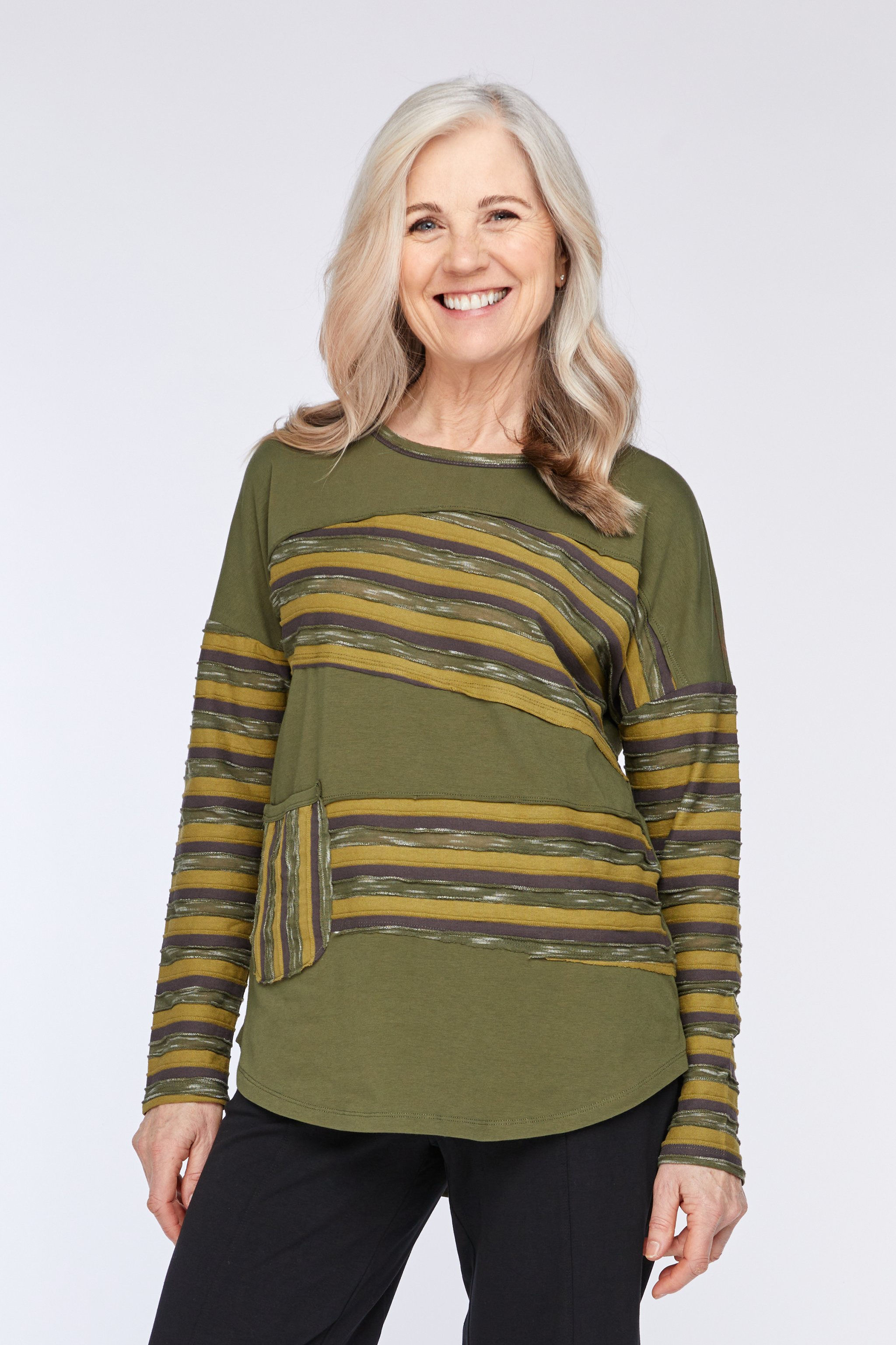 Neon Buddha Day Dream Top in Kale Green