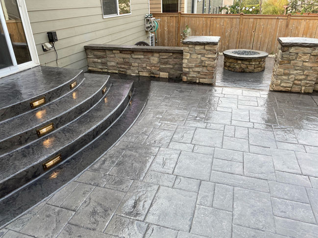 Linder Concrete, Stamped Concrete Patio, Spokane Washington