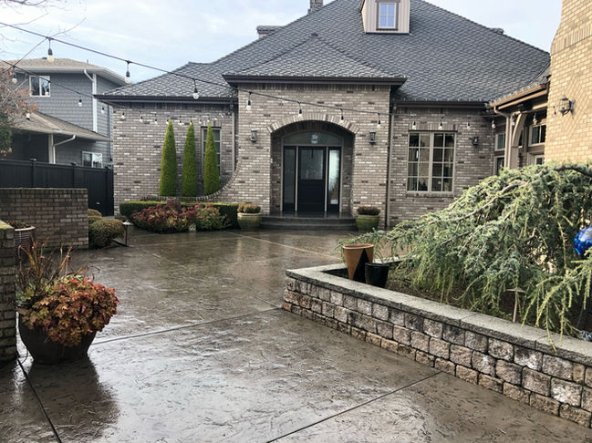 Linder Concrete, Stamped Concrete Driveway, Spokane Washington