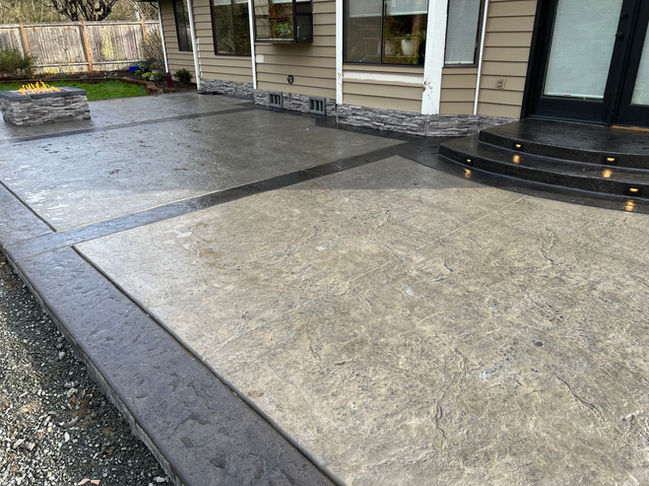 Linder Concrete, Stamped Concrete Patio, Spokane Washington