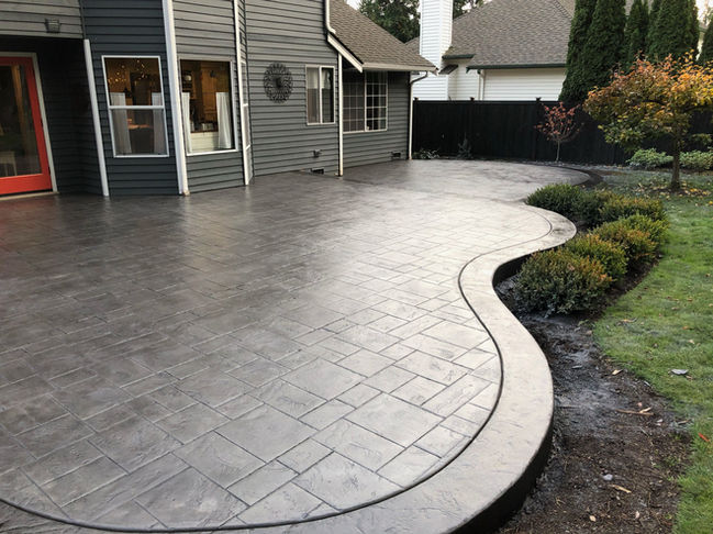 Linder Concrete, Stamped Concrete Patio, Spokane Washington