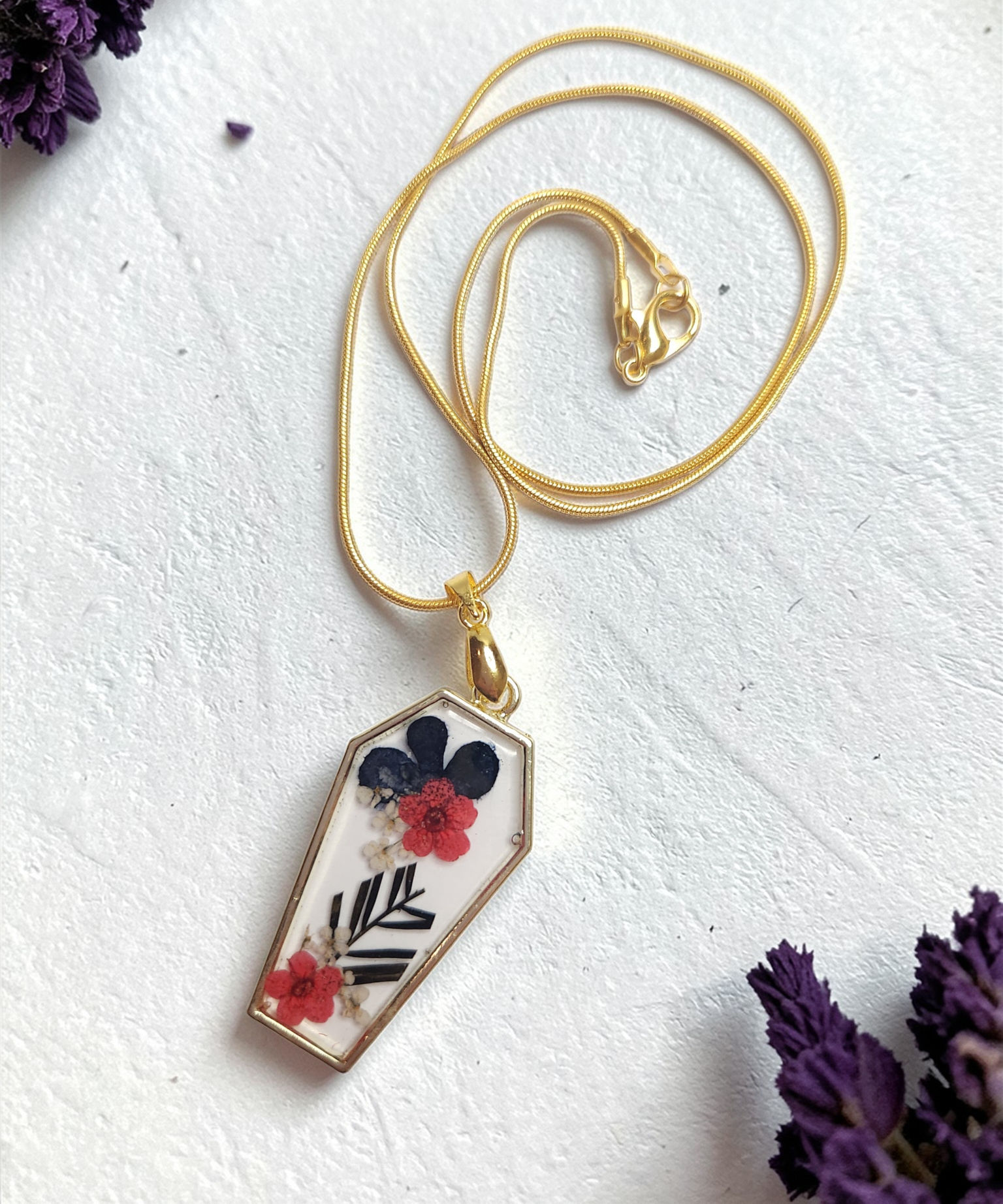 GOLD COFFIN NECKLACE