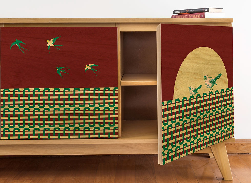 Miniatura: Cómoda XL Aves