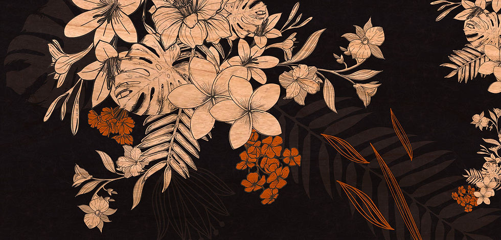 Miniatura: Cómoda Flores Negro