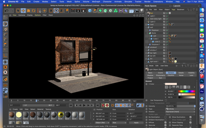 First renders of the lamp post scene