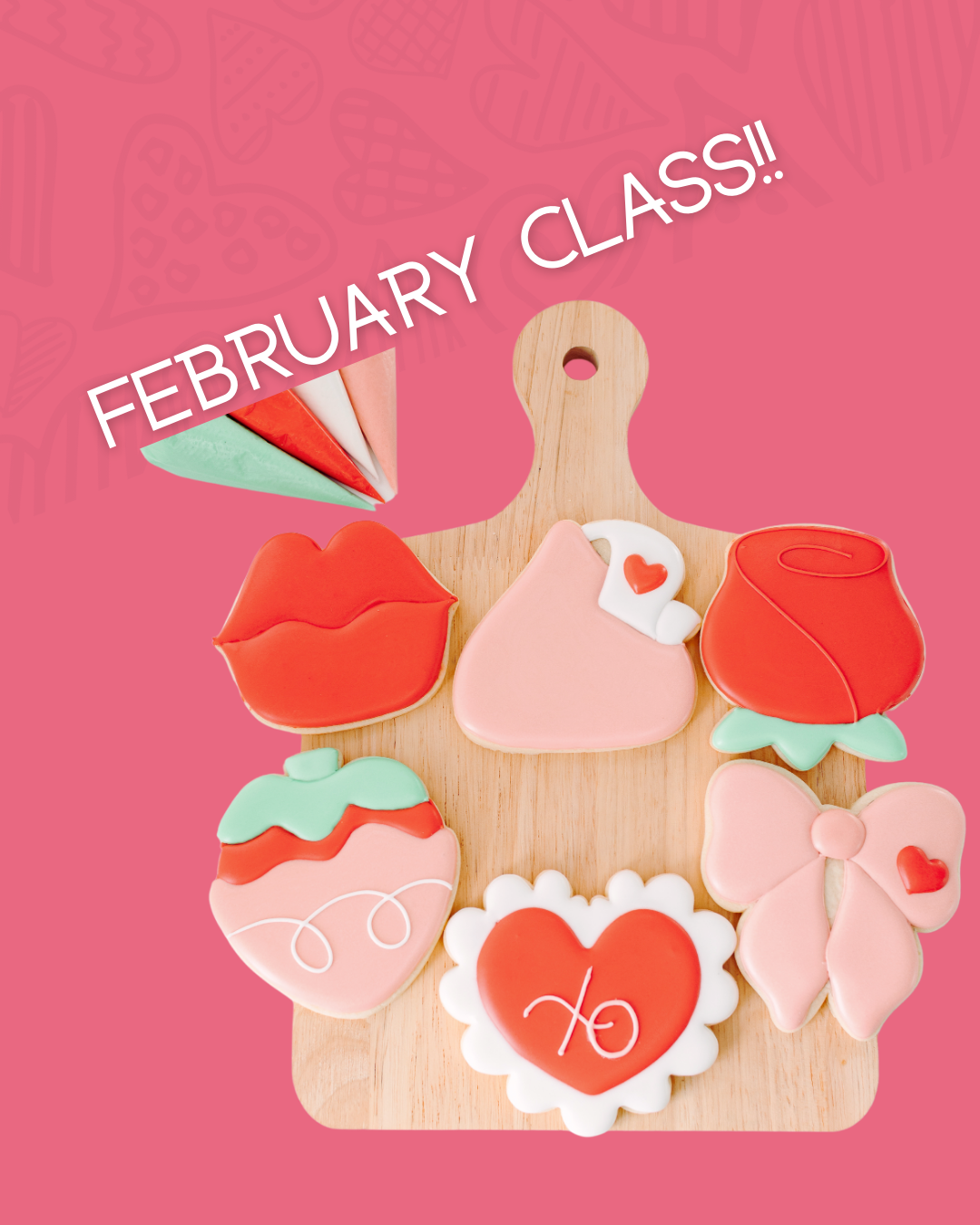 February Cookie Decorating Class( Feb 14th 11am-1pm)