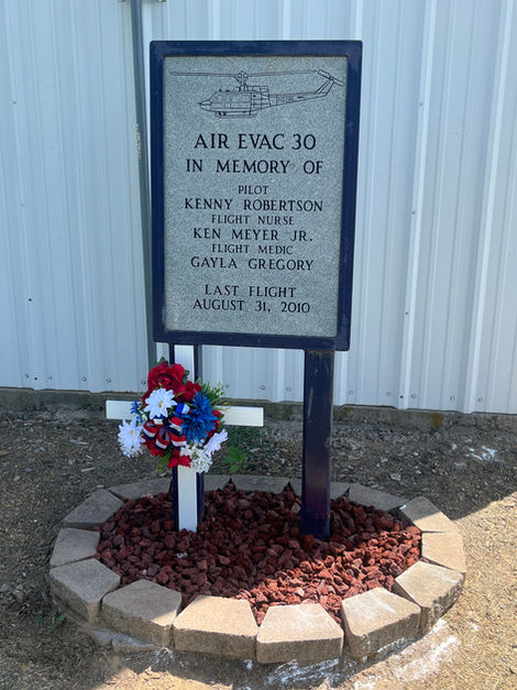 In Loving Memory of Air Evac 30: Kenny Robertson, Ken Meyer Jr, and Gayla Gregory