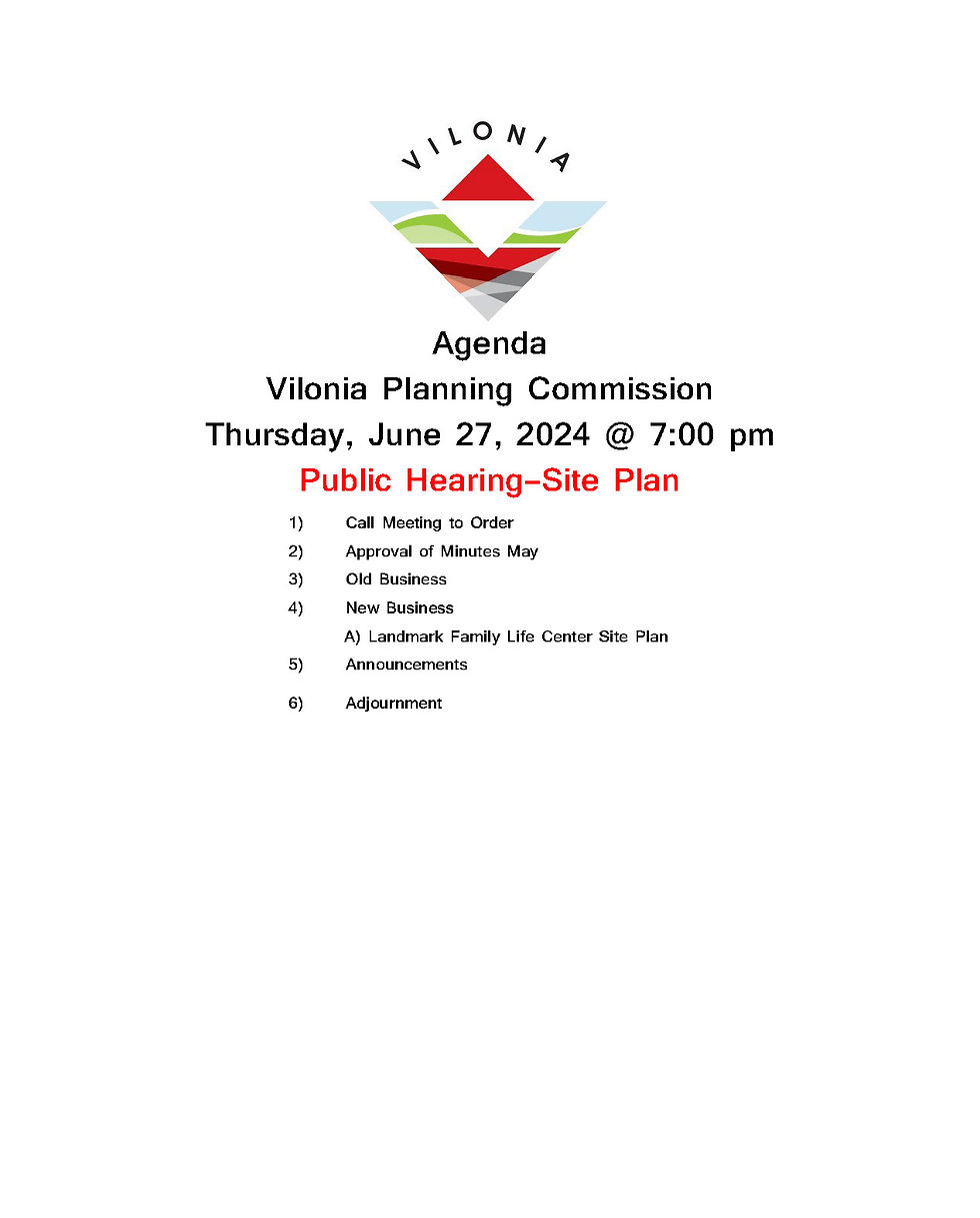 Vilonia City Council Agenda
