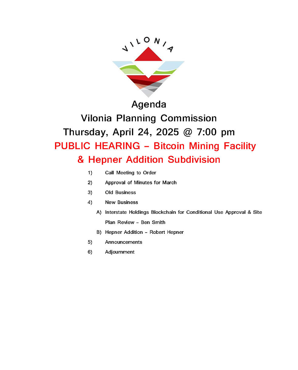 Vilonia City Council Agenda