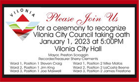 Vilonia City Council Oath Ceremony - January 1, 2023