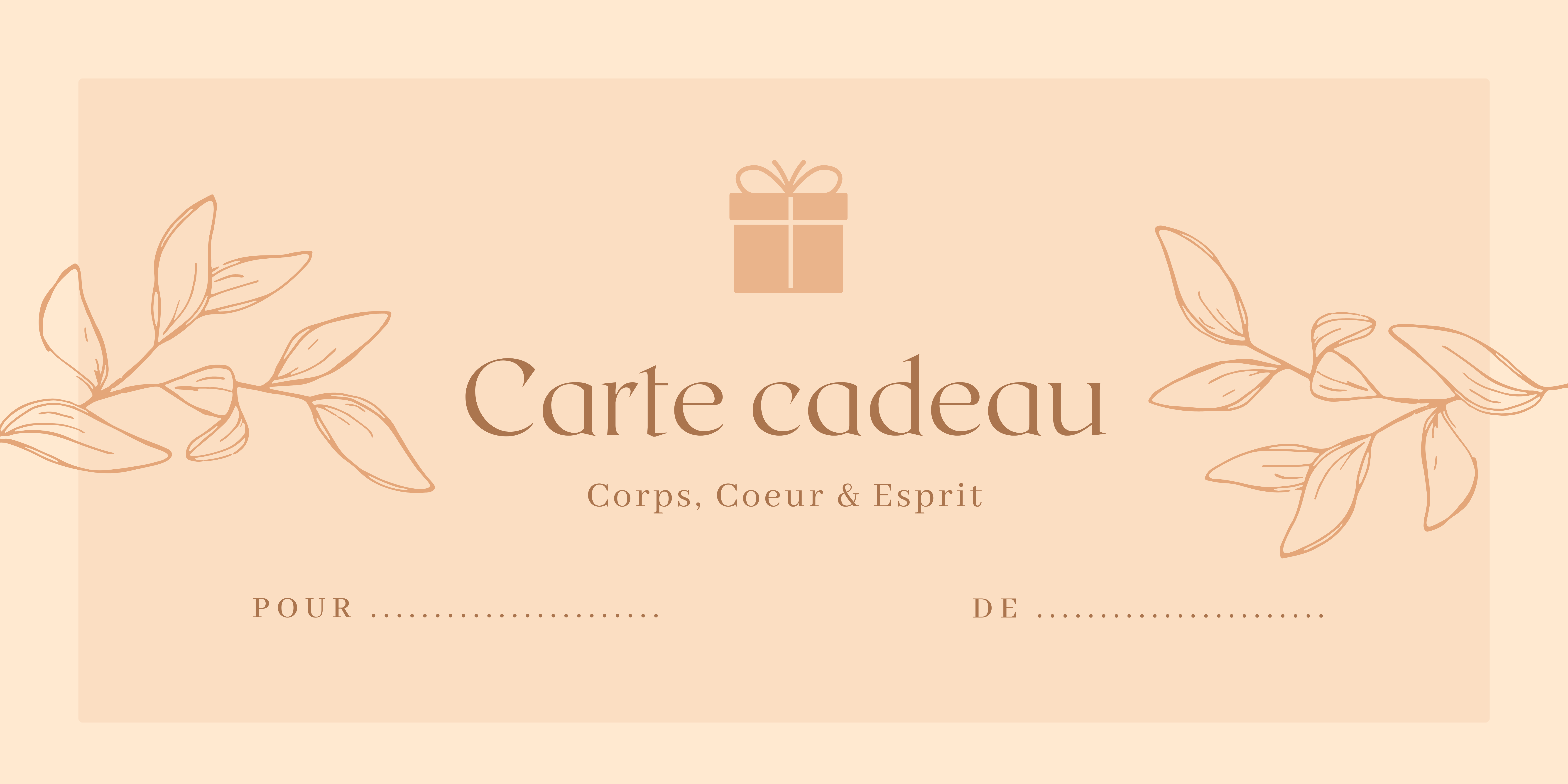 Carte cadeau "Corps, Coeur & Esprit"