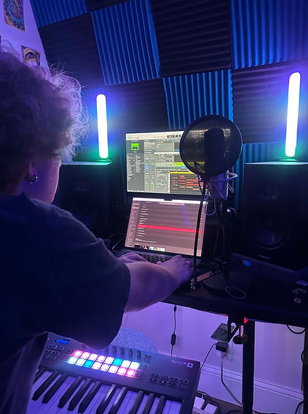 HYPNOTIC producing in the studio.