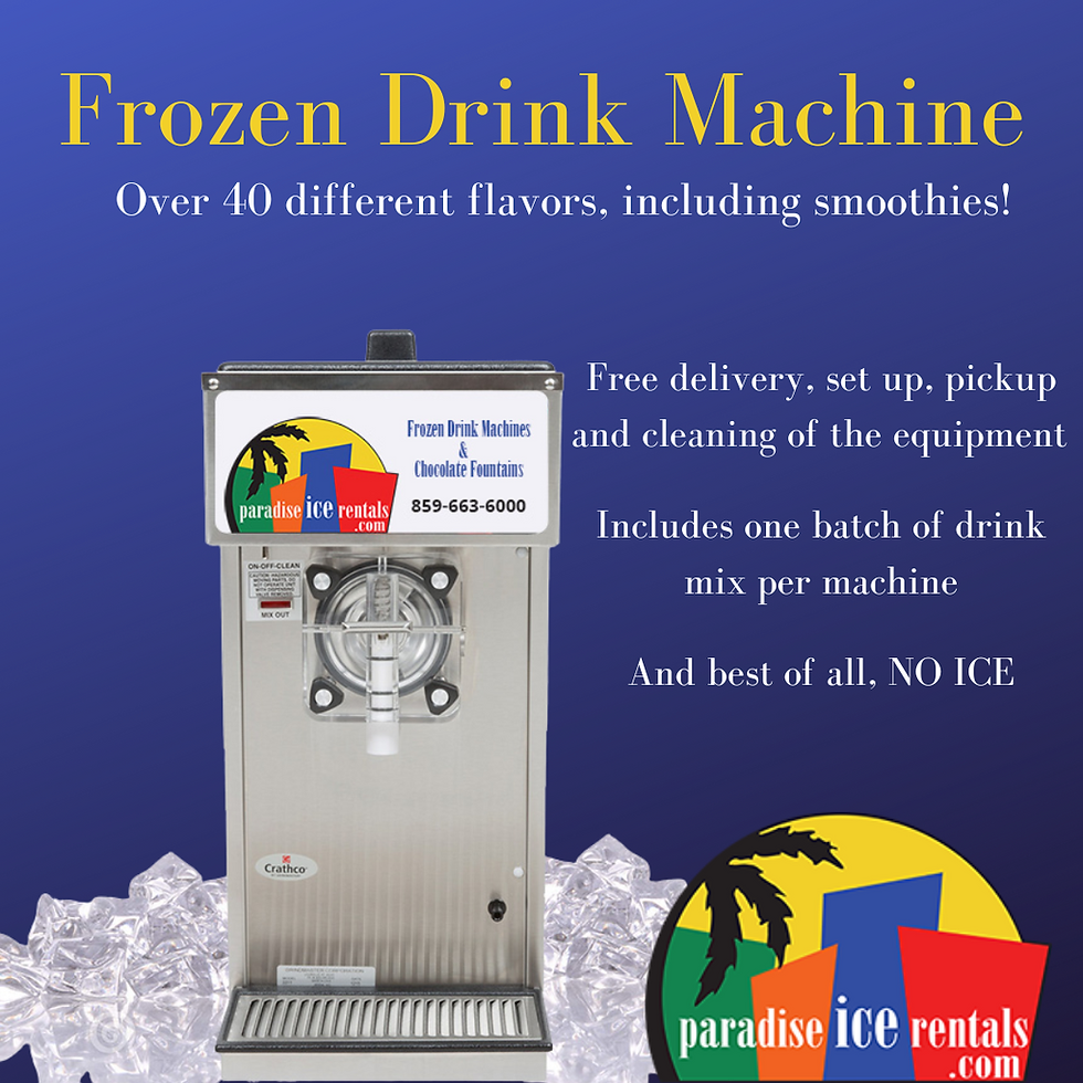 Frozen Drink Machine Paradise Ice Rentals