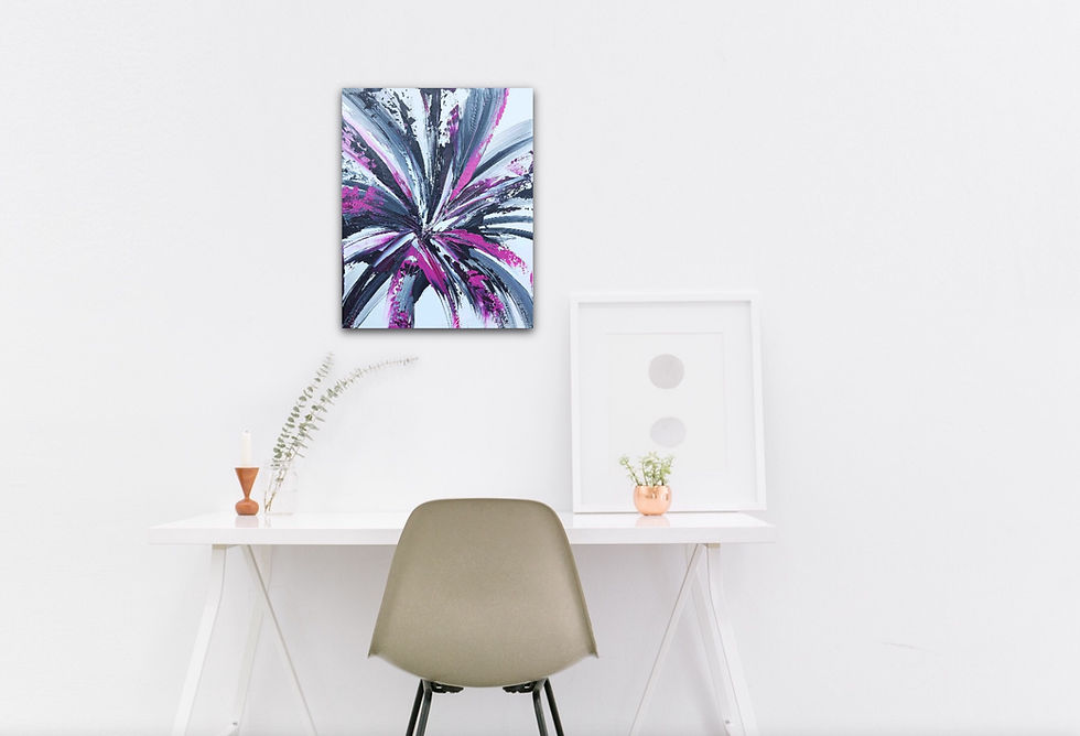 Thumbnail: PURPLE JOY -Acrylic On Canvas, 16X20in, 2018