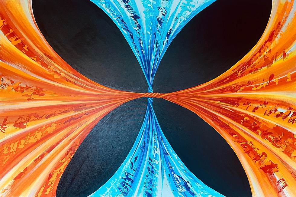 NATURE'S FURY  -Acrylic on Canvas, 72X48in, 2019