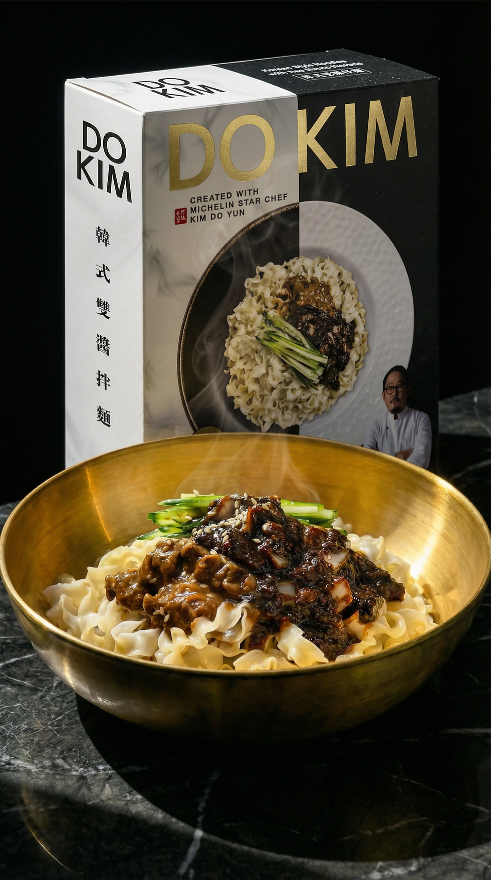 Korean Double Sauce Noodles Details + Box